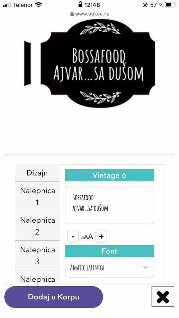 Stikea Proizvod po želji