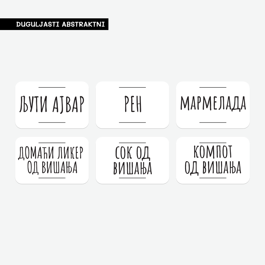 Nalepnice za domaćinstvo Stikea Bele personalizovane nalepnice za domaćinstvo