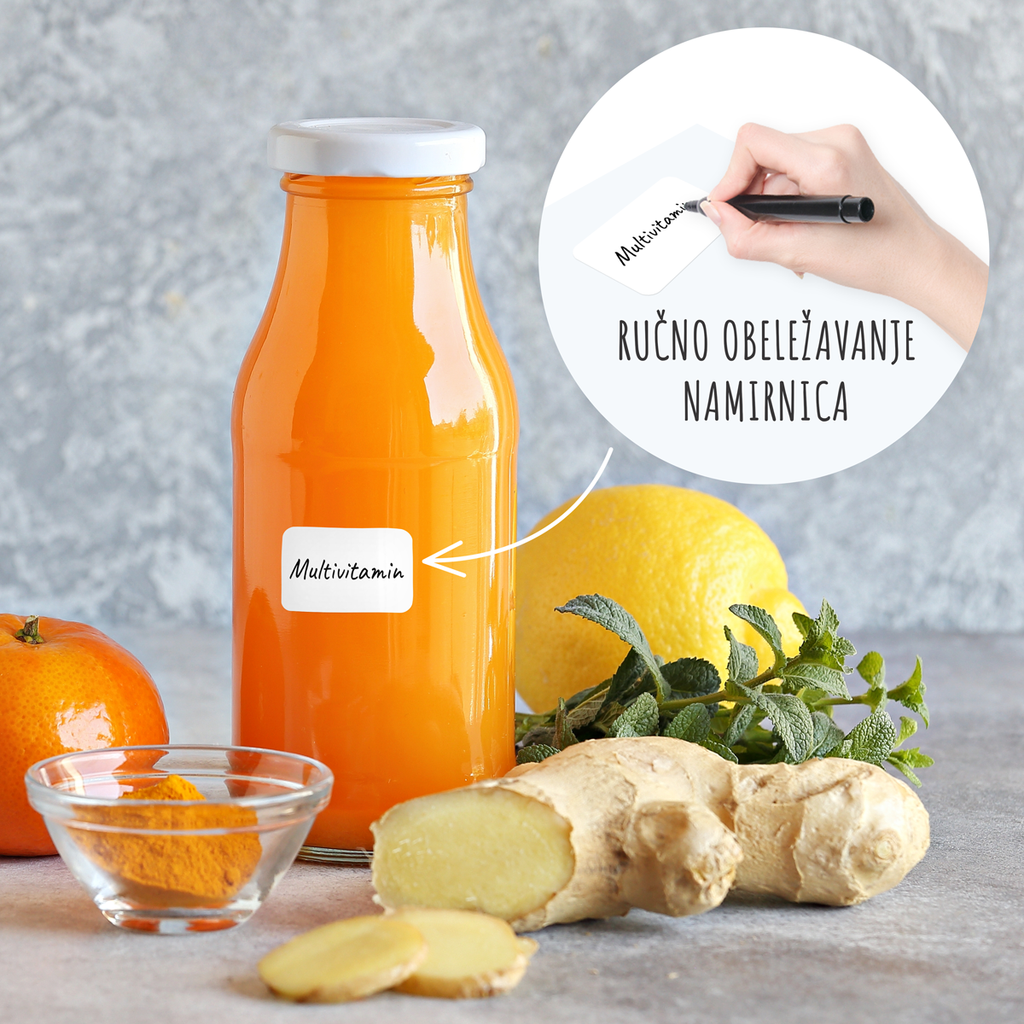 Nalepnice za domaćinstvo Stikea Set belih nalepnica za ručno obeležavanje
