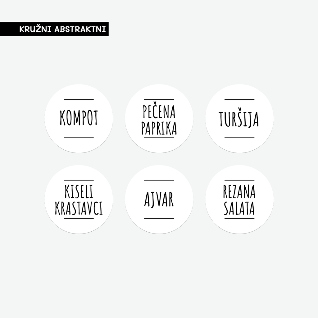 Nalepnice za domaćinstvo Stikea Bele personalizovane nalepnice za domaćinstvo